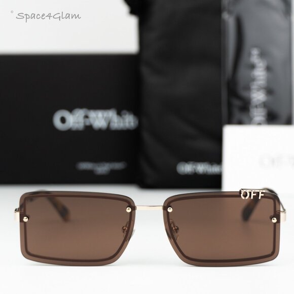 Off-White | Accessories | Offwhite Men Sunglasses Gold Brown 